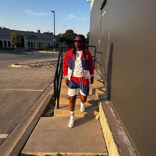 RETRO WINDBREAKER JACKET [RED]